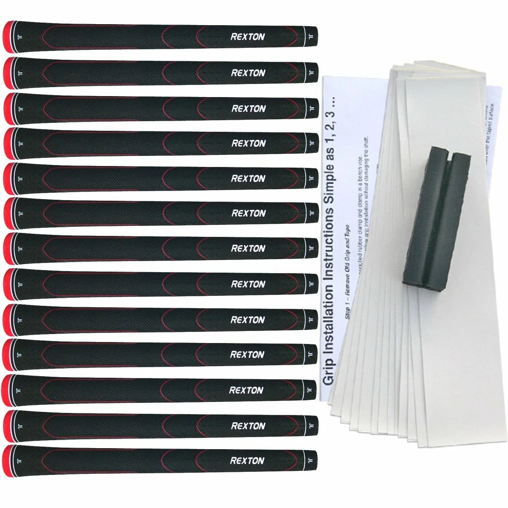 Rexton Golf Rexton Black/Red Line Velvet Standard 13 Pc Grip Kit 3 Rexton Golf Rexton Black/Red Line Velvet Standard 13 Pc Grip Kit