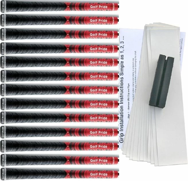 Golf Pride Multi-Compound Red 13-pc Grip Kit 3 Golf Pride Multi-Compound Red 13-pc Grip Kit